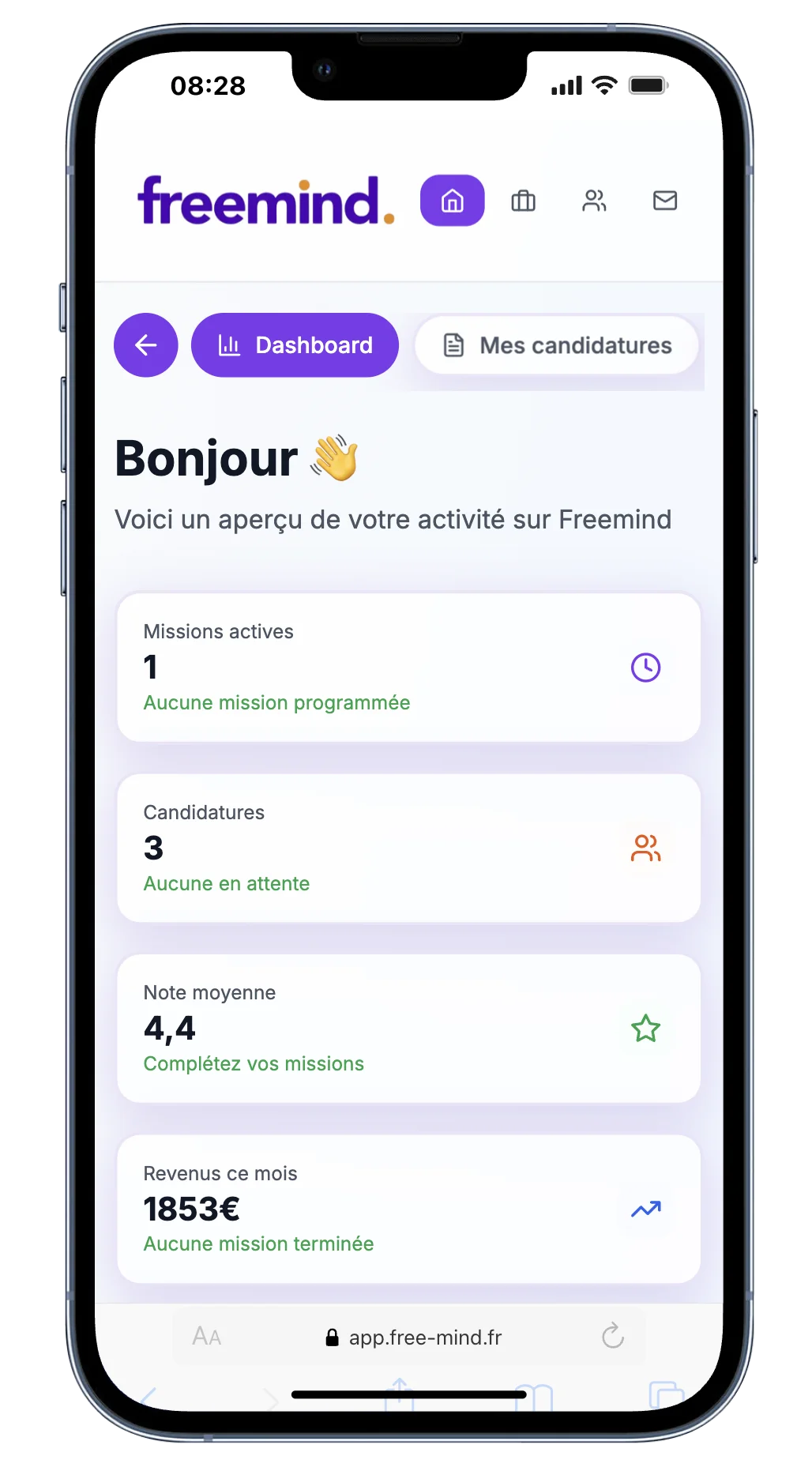 Freemind — Tableau de bord saisonnier